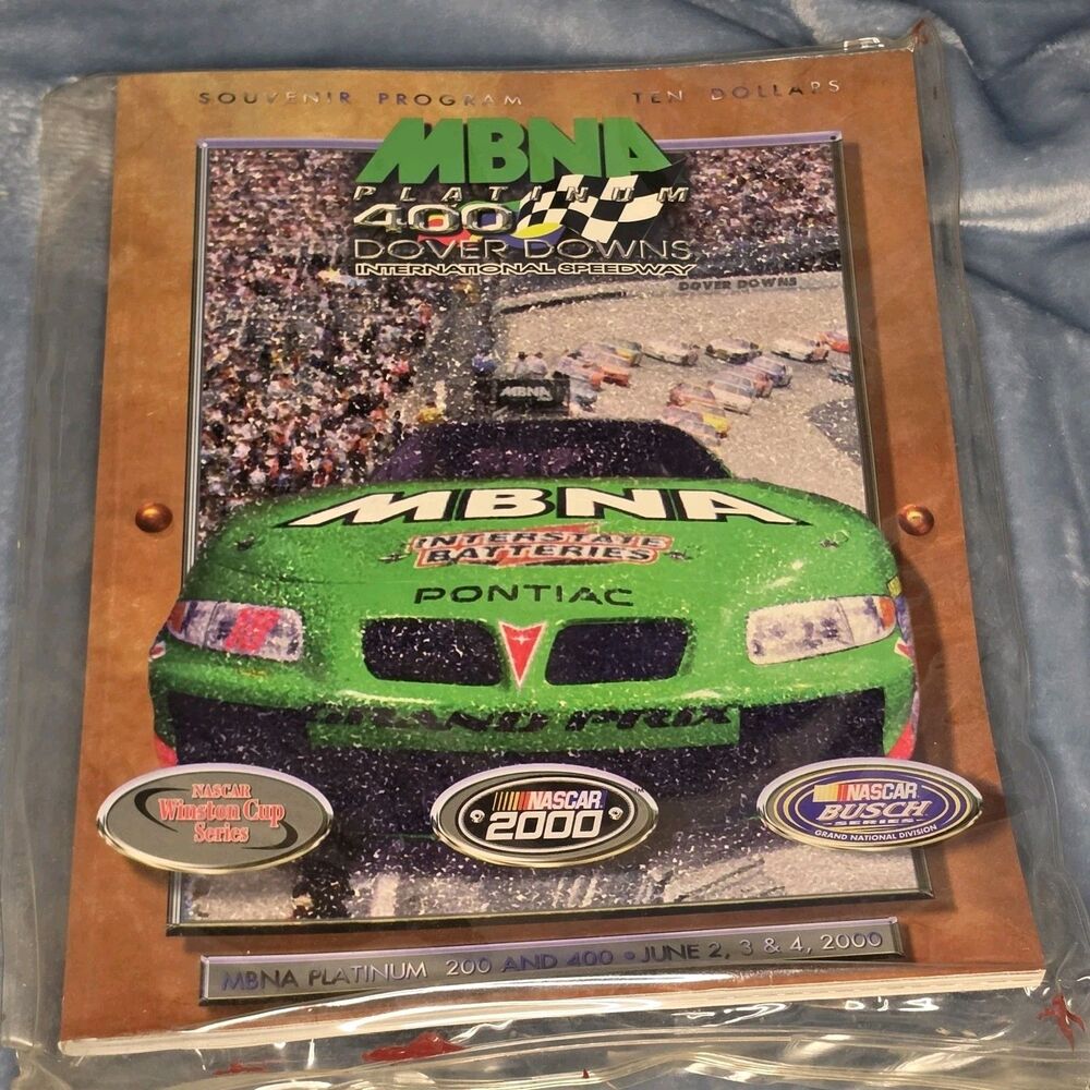 2000 NASCAR MBNA Platinum 400 & 200 Dover Downs Souvenir Program Winston Cup